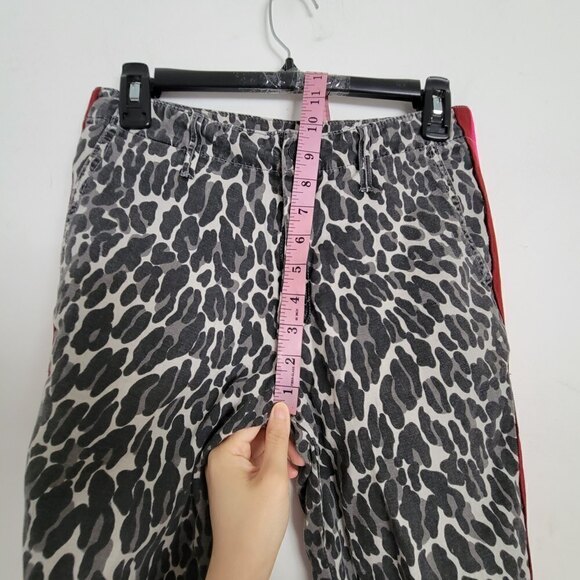 Mother The No Zip Misfit Jungle Eyes Animal Print Linen Striped Jogger Pants 24 - Picture 12 of 17